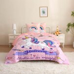 Ulteronixshop - couette 140x200 enfant licorne fille couette 1 personne 3d imprim�e 4 saisons pour lit ...