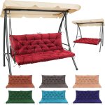 Ulteronixshop - coussin pour balancelle de jardin, coussin d'assise, avec dossier et sangles de fixation, ...