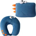 Ulteronixshop - coussin de voyage pour enfant - dinosaure - 2 en 1 - cale - nuque pour enfants et enfant ...