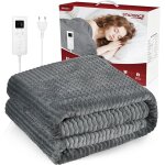 Ulteronixshop - couverture chauffante electrique 180x130cm ¿ plaid chauffant avec 9 niveaux de temp�rature, ...