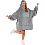 Ulteronixshop - couverture douillette avec manches - pull � capuche - grande taille - avec poches - sherpa ...