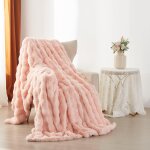Ulteronixshop - couverture en peluche douce et moelleuse pour l'hiver - rose - peluche � poils longs ...
