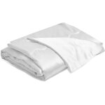 Ulteronixshop - couverture en satin 150 x 200 cm - blanc - couverture d'�t� rafra�chissante et soyeuse ...