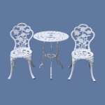 Ulteronixshop - ensemble de meubles d'ext�rieur avec motif rose, 1 table et 2 chaises pour jardin, patio, ...