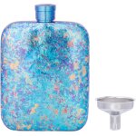 Ulteronixshop - flasque en titane avec entonnoir de 170 ml pour whisky, vodka, alcool et drapeau pour ...