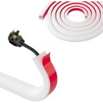 Ulteronixshop - goulotte passe cable blanc 4m auto adh�sif petit canal de c�ble flexible en pvc cache ...
