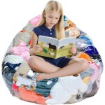 Ulteronixshop - housse de pouf de rangement pour animaux en peluche transparente de 150l ¿ organisateur ...