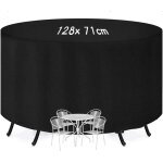 Ulteronixshop - housse de table de jardin rond, imperm�able, robuste et coupe - vent tissu oxford 210d ...