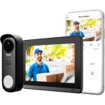 Ulteronixshop - interphone vid�o intelligent sans fil wifi, �cran tactile 7  full hd + app tuya, plaque ...