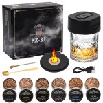 Ulteronixshop - kit fumoir whisky electrique avec 6 ar�mes de copeaux de bois, fumoirs boissons � l'ancienne, ...