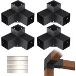 Ulteronixshop - kit supports de pergola 4x4 po 10x10 cm support de poteau bois de menuiserie 4 supports ...