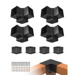 Ulteronixshop - kit supports de pergola, lot de 8, support de poteau bois 142x142 mm, 4 supports d'angle ...