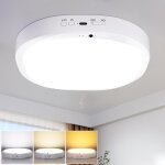 Ulteronixshop - lampe de plafonnier led avec batterie 10000mah, d�tecteur de mouvement, plafond rechargeable ...