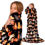 Ulteronixshop - leafka home couverture � manches 150�200 cm ¿ plaid doux et chaud en polaire premium ...