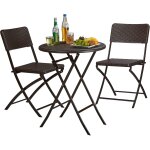 Ulteronixshop - meuble de jardin bastian salon de jardin pliable table chaises optique rotin hxlxp: 75, ...