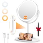 Ulteronixshop - miroir de maquillage eclair� 30x / 1x avec 3 couleurs, led � intensit� variable, mirroir ...