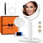 Ulteronixshop - miroir de maquillage eclair� 30x avec 3 lumi�res de couleur, led � intensit� variable ...
