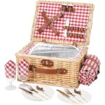 Ulteronixshop - panier de pique - nique pour 2 personnes - avec compartiment isotherme et couverture ...