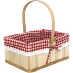 Ulteronixshop - panier de pique - nique en bois, cr�atif, vintage, � fleurs, avec poign�es pliables et ...