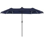 Ulteronixshop - parasol de jardin ext�rieur, 2x3, 8m parasol double face rectangulaire avec led lampe ...