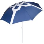 Ulteronixshop - parasol de plage 200 cm, 8 baleines, imprim� bleu et blanc, protection uv50, m�t en acier ...