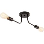 Ulteronixshop - plafond industriel semi encastr� 2 lumi�res avec branche m�tallique r�glable plafonnier ...