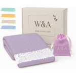 Ulteronixshop - plaid en coton boucl�, jet� de canap� d�coratif, 130 x 170 cm, avec bo�te cadeau et sachet ...