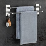 Ulteronixshop - porte serviette salle de bain sans percage barre porte - serviettes en acier inoxydable ...