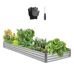 Ulteronixshop - potager sur�lev� m�tal 360x120x29 cm carr� potager sur�lev� en galvalume lit de jardin ...