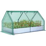 Ulteronixshop - potager sur�lev� m�tallique 3 en 1avec serre 240x120x30 cm, bac de culture en acier galvanis� ...