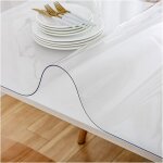 Ulteronixshop - protection de table transparente de 2 mm - lavable - imperm�able - 60 x 120 cm (transparent, ...
