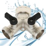Ulteronixshop - raccord en y pour tuyau d'arrosage 2 voies 3 / 4  pour machine � laver, avec vannes marche ...