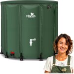 Ulteronixshop - r�servoir de pluie 1000 l baril d'eau avec vanne de vidange 96 x 120 cm vert