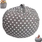 Ulteronixshop - sac rangement peluches enfant, bean bag rangement jouets avec fermeture eclair, confortable ...