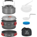 Ulteronixshop - set de cuisine camping, ustensiles de camping, casseroles en aluminium, kit l�ger avec ...
