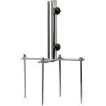 Ulteronixshop - support de parasol avec 4 poteaux amovible, r�glable, pied de parasol pour parasol environ ...