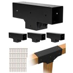 Ulteronixshop - support de pergola, lot de 4, support de poteau bois 92x92 mm, kit connecteur a 3 voies ...