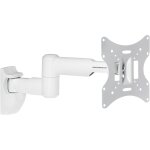 Ulteronixshop - support tv � bras oscillant inclinable et pivotant de 23 � 43 po jusqu'� 30 kg - blanc ...