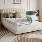 Ulteronixshop - surmatelas m�moire de forme 160x200 cm, topper gel 2 en 1 avec housse matelass�e epaisse, ...