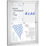 Ulteronixshop - swansea panneau affichage ext�rieur 4 x a4 en aluminium, r�sistant aux intemp�ries, vitrine ...