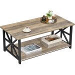 Ulteronixshop - table basse, moderne de salon, avec 2 niveaux rangement, x - frame m�tallique pieds et ...