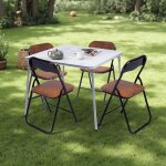 Ulteronixshop - table de camping pliante en m�tal / pvc - table de balcon pliable - table de jardin pour ...