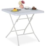 Ulteronixshop - table de jardin pliante, carr�e, hlp : 74x78x78 cm, balcon, terrasse, plastique et m�tal, ...