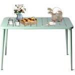 Ulteronixshop - table a manger rectangulaire moderne en m�tal pour 6 personnes - table int�rieure et ...