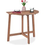 Ulteronixshop - table pliante, demi - lune, hxlxp: 74x80x50 cm, balcon, jardin & terrasse, bois, ext�rieur, ...