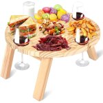 Ulteronixshop - table � vin portable pour l'ext�rieur, mini table de camping, table de pique - nique, ...
