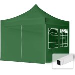 Ulteronixshop - tente pliante 3x3 m - 4 b�ches de c�t� (fen�tres en ogive) economy 700n housse barnum ...