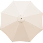 Ulteronixshop - toile de rechange epaisse et solide pour parasol de terrasse, 3 m, 8 baleines, beige