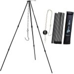 Ulteronixshop - tr�pied de cuisine pour feu de camp et camping, outil r�glable � suspendre avec sac de ...