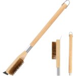 Ulteronixshop - unokit brosse pour four � pizza avec poils laiton et grattoir inox ¿ manche amovible ...